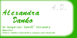 alexandra danko business card